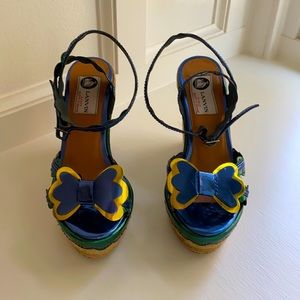 Lanvin Paris Platform Sandal with Bow